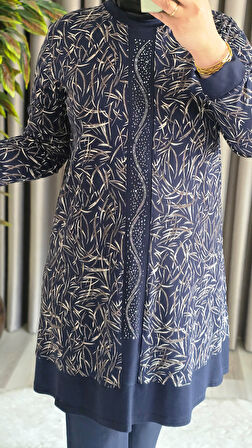 Kadın Giyim Şerit Desenli Samira Takım 