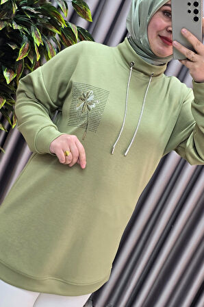 Kadın Giyim Modal Sırtı Nakışlı Tunik 