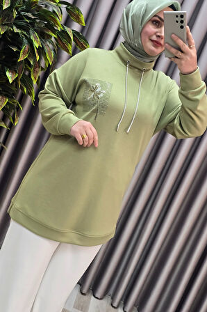 Kadın Giyim Modal Sırtı Nakışlı Tunik 