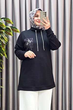 Kadın Giyim Modal Sırtı Nakışlı Tunik 