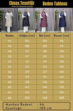 Kadın Giyim Büyük Beden 4031 Kapıtone Dik Cep Yelek 