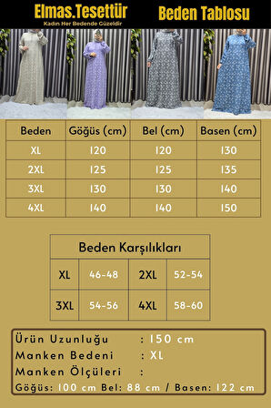 Kadın Tesettür Giyim Büyük Beden Tansel Keten Nida 2 Elbise