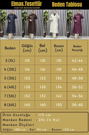 Kadın Giyim Büyük Beden Kapitone Kolu Fermuarlı Kap 