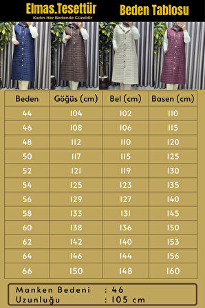 Kadın Giyim Büyük Beden Kapşonlu Astarlı Kare Desen Yelek 