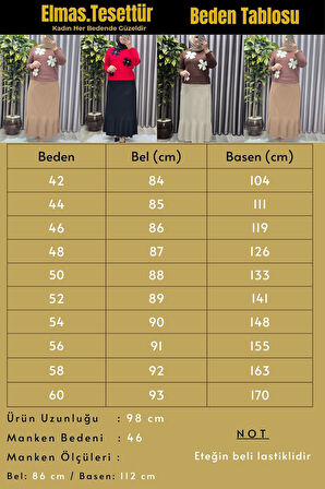 Kadın Giyim Büyük Beden Piliseli Etek 