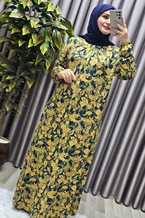 Kadın Giyim Büyük Beden Nostaljik Kristal Büzgülü Elbise 