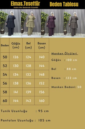 Kadın Giyim Büyük Beden Kuş Gözü Modeli Çilek Kumaş İkili Takım 