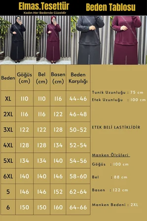Kadın Giyim Büyük Beden Taşlı Ritim Etekli Esnek İkili Takım 