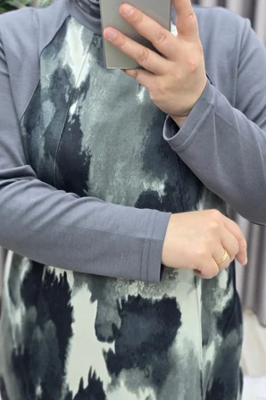 Kadın Giyim Büyük Beden Modal Penye Garnili İkili Uzun Takım 