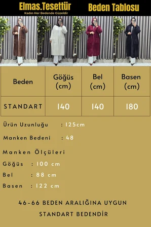 Kadın Giyim Büyük Beden Sakallı Yumoş 2 Cepli Uzun Boy Spor Hırka 