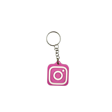 NFC Anahtarlık - İnstagram Anahtarlık Pembe (Küçük Boy 3 cm)