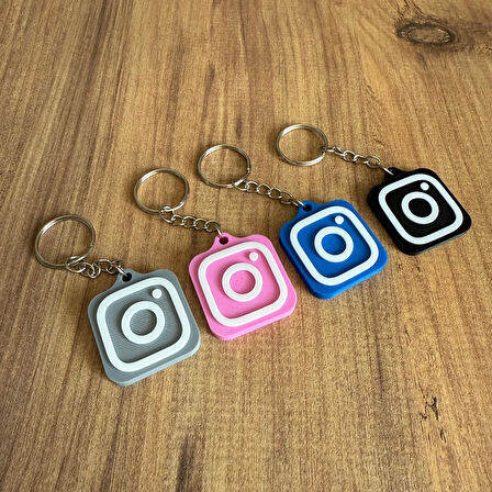 NFC Anahtarlık - İnstagram Anahtarlık Pembe (Küçük Boy 3 cm)
