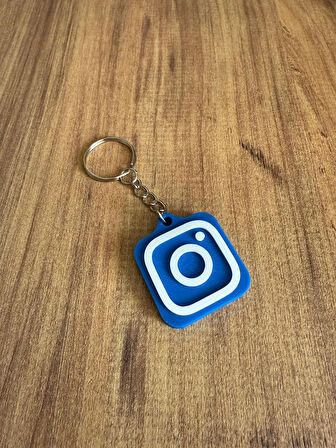 NFC Anahtarlık - İnstagram Anahtarlık Mavi (Küçük Boy 3 cm)