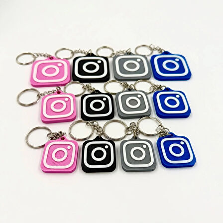 NFC Anahtarlık - İnstagram Anahtarlık Mavi (Büyük Boy 4,5 cm)