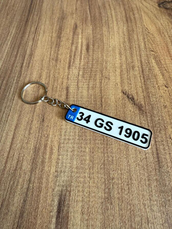 Plaka Anahtarlık - Taraftar Anahtarlık - Araba Anahtarlığı Model 1 (7 cm)