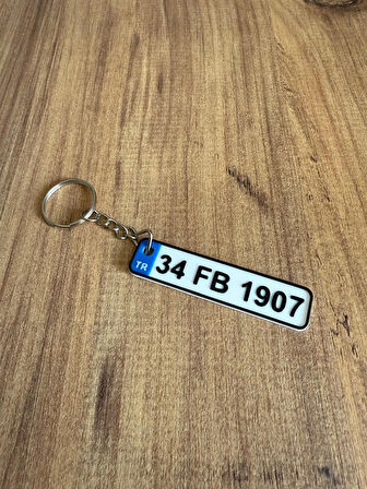 Plaka Anahtarlık - Taraftar Anahtarlık - Araba Anahtarlığı Model 3 (7 cm)