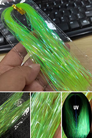 Eagenset Çapari Poşet Sim Ultraviyole Uv Neon Yeşil Balık Sırtı Kırçıl 1 mm 35 Metre