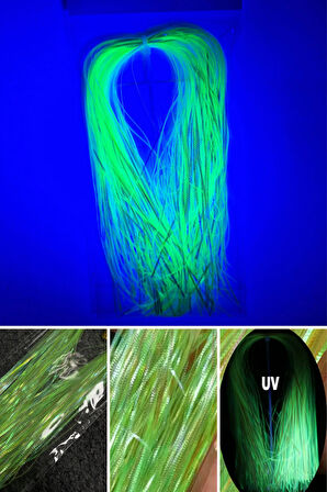 Eagenset Çapari Poşet Sim Ultraviyole Uv Neon Yeşil Balık Sırtı Kırçıl 1 mm 35 Metre