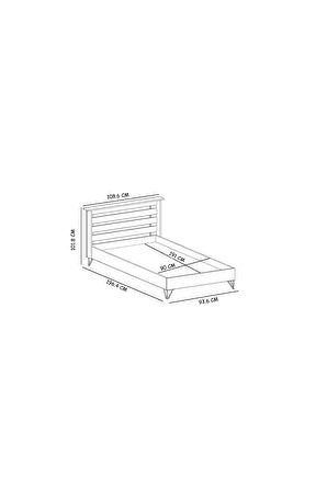 YENİ STİLL 90x190 Yatak Uyumlu Mdf Beyaz Tek Kişilik Karyola