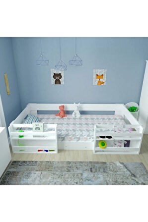 Vega Montessori %100 Mdf Kitaplıklı Karyola