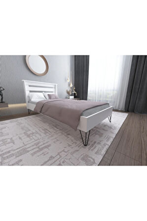 YENİ STİLL 90x190 Yatak Uyumlu Mdf Beyaz Tek Kişilik Karyola
