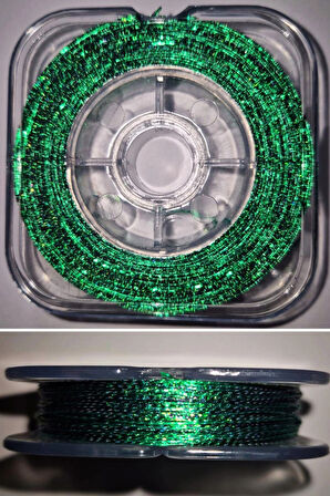 Eagenset Hazır Çapari Kombini Boru Sim Ultraviyole Uv Neon Koyu Yeşil Makarada