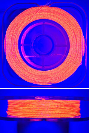 Eagenset Hazır Çapari Kombini Boru Sim Ultraviyole Uv Neon Turuncu Makarada
