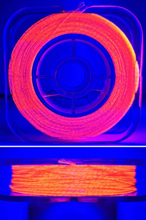 Eagenset Hazır Çapari Kombini Boru Sim Ultraviyole Uv Neon Turuncu Makarada