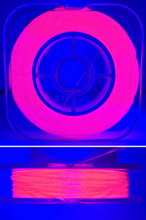 Eagenset Hazır Çapari Kombini Boru Sim Ultraviyole Uv Neon Pembe Makarada