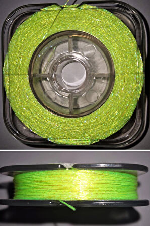 Eagenset Hazır Çapari Kombini Boru Sim Ultraviyole Uv Neon Sarı Makarada