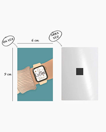 Kahve Temalı Magnet Seti 9 ADET – Dekoratif Buzdolabı Magnetleri 6x9 cm