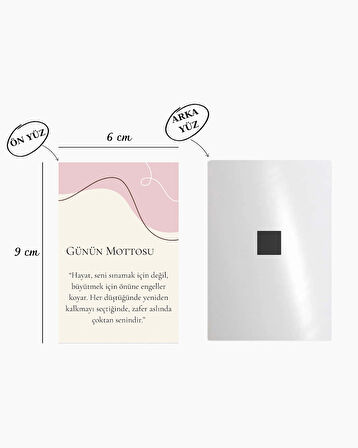 Motto Sözler Temalı Minimalist 9 ADET Magnet Seti | Motivasyonel Hediye – Dekoratif Buzdolabı Süsü