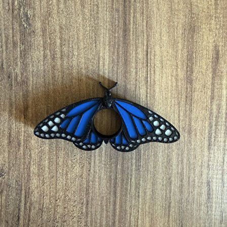 Kitap Ayracı - Sayfa Tutucu - Tek El Kitap Okuma Aparatı (Mavi Kelebek)