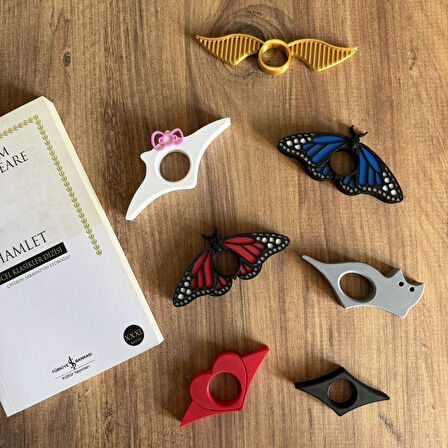 Kitap Ayracı - Sayfa Tutucu - Tek El Kitap Okuma Aparatı (Altın Snitch)