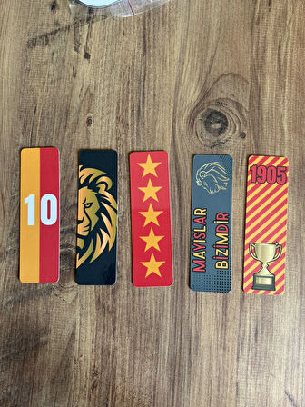 5 Adet Taraftar Kitap Ayracı - Sarı Kırmızı (15 cm)