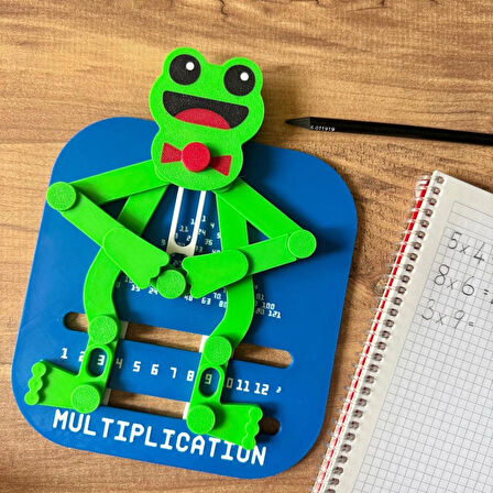 Hareketli Kurbağa Çarpım Tablosu – Eğitici Matematik Oyunu – Mekanik Çarpma Öğretici Oyuncak