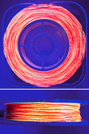 Eagenset Hazır Çapari Kombini Boru Sim Ultraviyole UV Neon 3 Renkli Turuncu – Pembe – Fıstık Yeşili Makarada