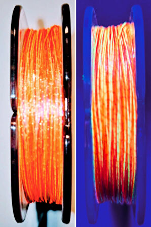 Eagenset Hazır Çapari Kombini Boru Sim Ultraviyole UV Neon 3 Renkli Turuncu – Pembe – Fıstık Yeşili Makarada