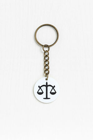 Terazi Burcu NFC Anahtarlık – Akıllı Temassız Bağlantı Özellikli Burç Anahtarlığı (3,5 cm)