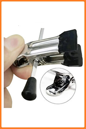 Mandallı Metal Pantolon & Etek Askısı Gümüş Renk, 40 Cm, 10 Adet