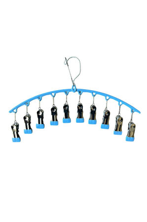 Çoklu Şal Askısı, Metal Mandallı Şal Askısı, 10 Mandallı Askı,