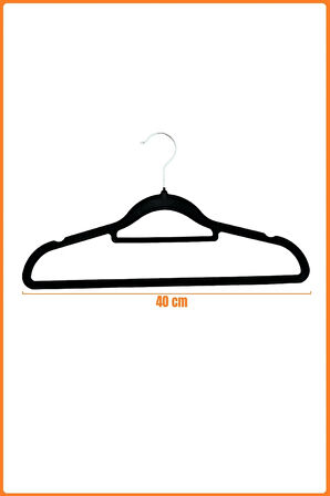 Kadife Askı ,pantolon Askısı, Elbise Askısı, Yüksek Kalite Kadife Kıyafet Askısı, 41 Cm, 20 Adet