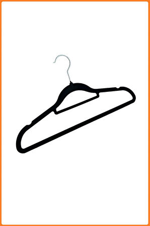 Kadife Askı ,pantolon Askısı, Elbise Askısı, Yüksek Kalite Kadife Kıyafet Askısı, 41 Cm, 10 Adet