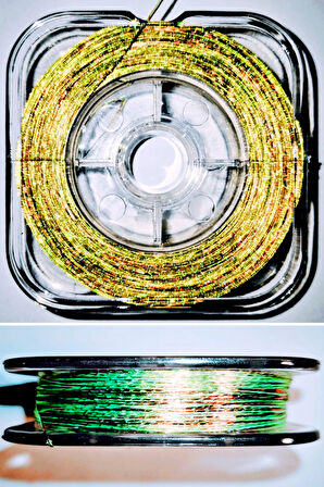 Eagenset Hazır Çapari Kombini Boru Sim Ultraviyole Uv Neon Fıstık Yeşili - Kırmızı Makarada 