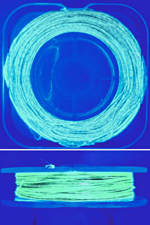 Eagenset Hazır Çapari Kombini Boru Sim Ultraviyole Uv Neon Fıstık Yeşili - Kırmızı Makarada 