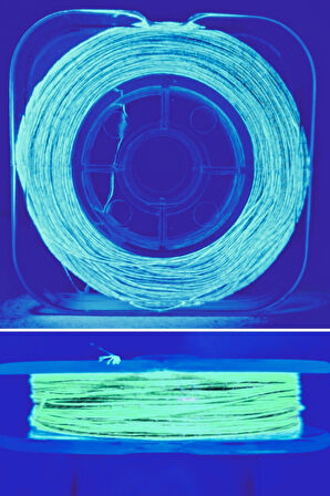 Eagenset Hazır Çapari Kombini Boru Sim Ultraviyole Uv Neon Fıstık Yeşili - Kırmızı Makarada 