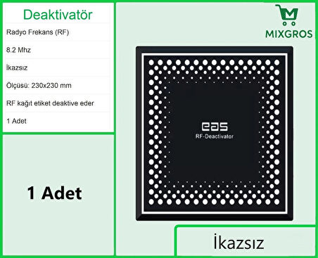 Kağıt Etiket Öldürücü Deaktivatör RF Radyo Frekans İkazsız