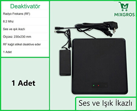 Kağıt Etiket Öldürücü Deaktivatör RF Radyo Frekans Ses ve Işık İkazlı