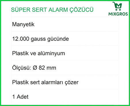 Süper Alarm Etiketi Çözücü Sökücü