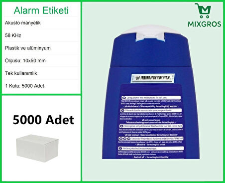 Akusto Manyetik DR Barkodlu Alarm Etiketi 1 Kutu: 5000 Adet